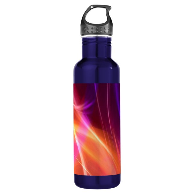 Purple and Pink Dynamic Waves 710 Ml Water Bottle (Front)