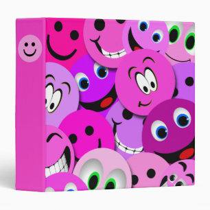 PURPLE AND PINK FACES COLLAGE BINDER