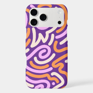 Purple and Pink Fiery Swirl Ribbon Pattern
