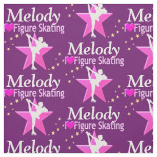 PURPLE AND PINK FIGURE SKATER FABRIC