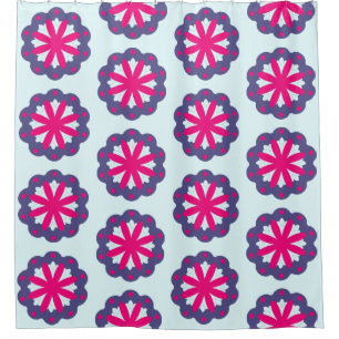 Purple and pink floral shapes illustration 