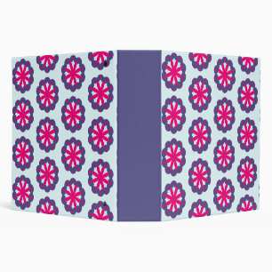 Purple and pink floral shapes illustration  binder