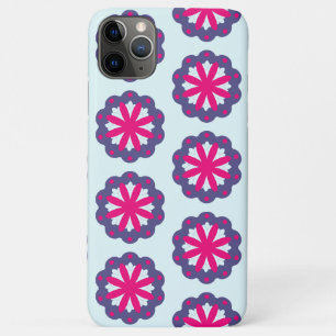 Purple and pink floral shapes illustration  iPhone 11 pro max case