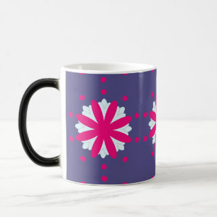 Purple and pink floral shapes illustration magic mug