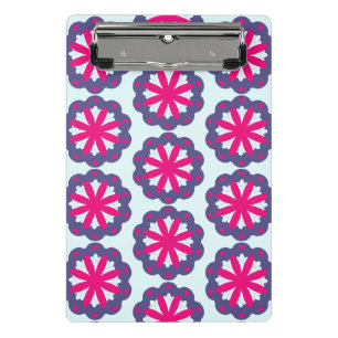 Purple and pink floral shapes illustration  mini clipboard