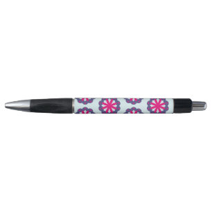 Purple and pink floral shapes illustration pen