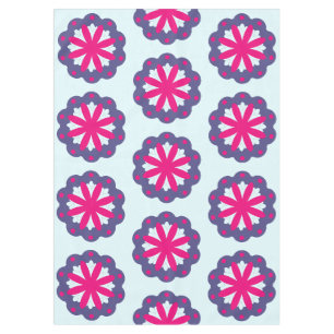 Purple and pink floral shapes illustration tablecloth