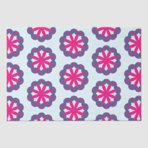 Purple and pink floral shapes illustration  tissue paper
