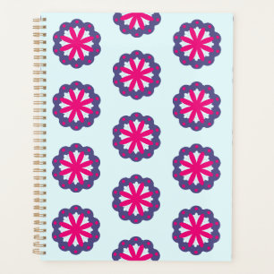 Purple and Pink Floral Shapes  Planner