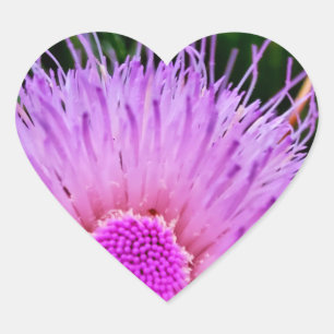 Purple and Pink Flower Heart Sticker