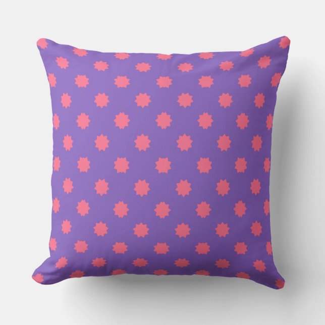 Purple and Pink Geo Throw Pillow (Front)