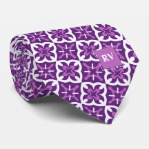 Purple and Pink Geometric Monogram