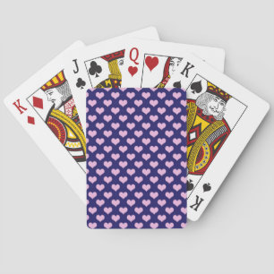 Purple And Pink Hearts Playing Cards