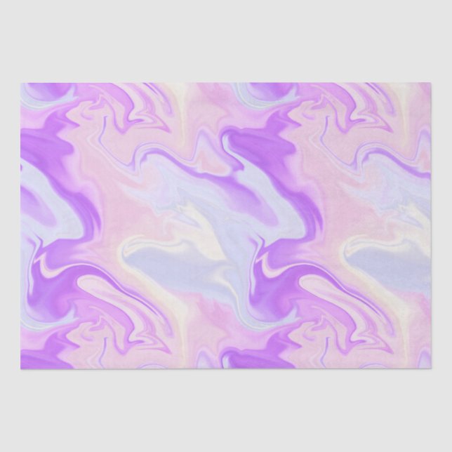 Purple and Pink Iridescent Gradient Marble Tissue Paper (Front)