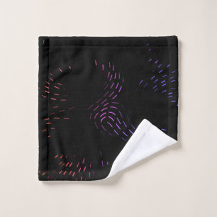 Purple and pink lights wash cloth