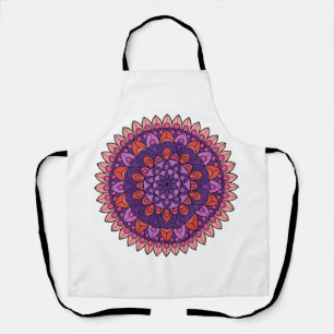 Purple and pink mandala  apron