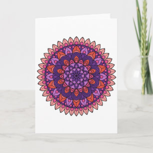 Purple and pink mandala card