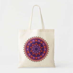 Purple and pink mandala tote bag