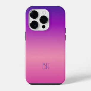 Purple and pink ombre background iPhone 14 pro case