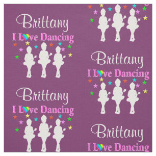 PURPLE AND PINK PERSONALIZED BALLERINA FABRIC