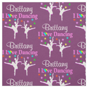 PURPLE AND PINK PERSONALIZED BALLERINA FABRIC