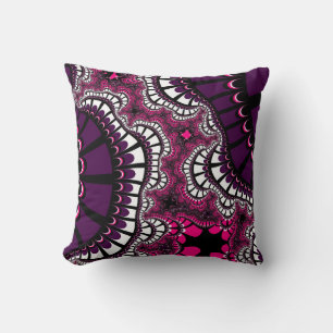 Purple and Pink Remix Throw Pillow