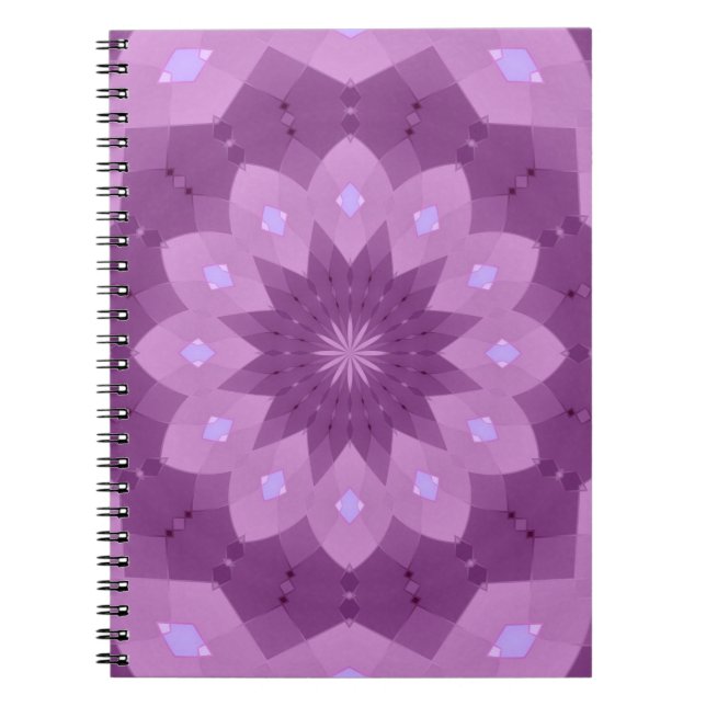 Purple and Pink Rosette Notebook (Front)