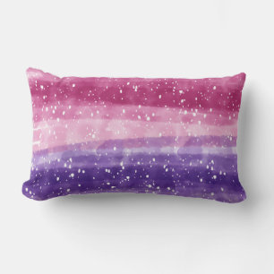 Purple and Pink Speckled  Lumbar Pillow
