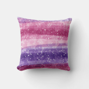 Purple and Pink Speckled  Throw Pillow