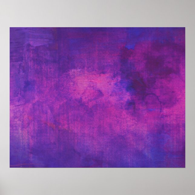 Purple and Pink Watercolor Abstract Background Poster (Front)