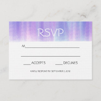 PURPLE AND PINK WATERCOLOR RSVP CARDS