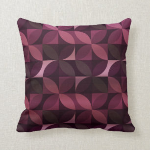 Purple and Plum Modern Pattern Throw Pillow