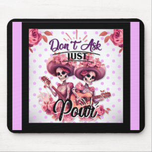 Purple and Pretty Sugar Skull  Mouse Pad