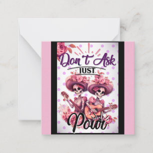 Purple and Pretty Sugar Skull Note Card