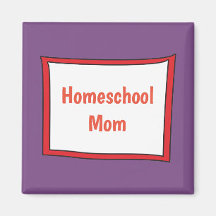 Purple and Red Homeschool Mom Magnet