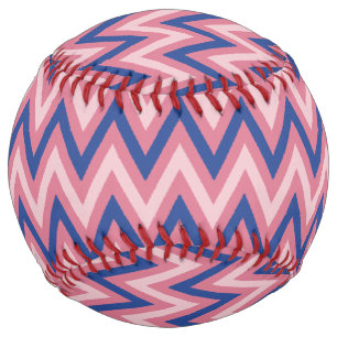 Purple and Shades of Pink Chevron Softball