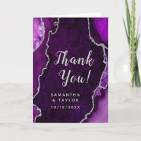 Purple and Silver Agate Marble Wedding