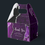 Purple and Silver Agate Sweet Sixteen Thank You Favor Box<br><div class="desc">This elegant and glamourous sweet sixteen thank you favour bag features a purple agate marble background with faux silver glitter accents. The text combines handwritten script and modern sans serif fonts for a classy and sophisticated look. This will be perfect for an autumn fall and winter sweet sixteen birthday party....</div>