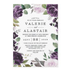 Purple and Silver Elegant Floral White Wedding