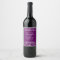 Purple and Silver Floral Scroll Wine Label