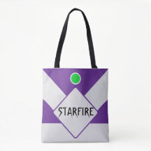 Purple and Silver Geometric Tote Bag