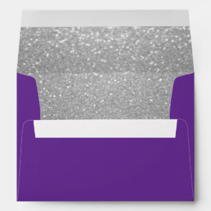 Purple and SIlver Glitter Envelope