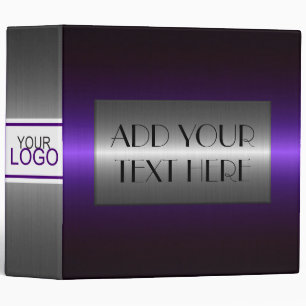 Purple and Silver Stainless Steel Metal #2 Binder