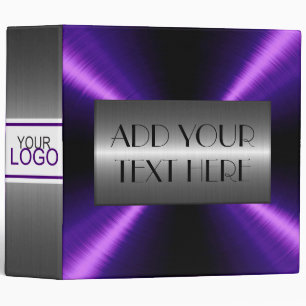 Purple and Silver Stainless Steel Metal #6 Binder