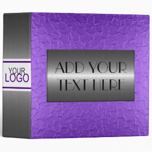 Purple and Silver Stainless Steel Metal #7 Binder