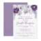 Purple and Silver Watercolor Floral Bridal Shower