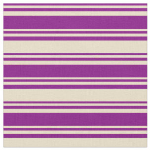 Purple and Tan Stripes/Lines Pattern Fabric