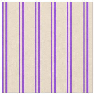 Purple and Tan Stripes Pattern Fabric