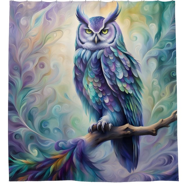 Purple and Teal Owl (Front)