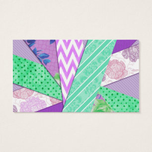 Purple and Teal Pattern Strips